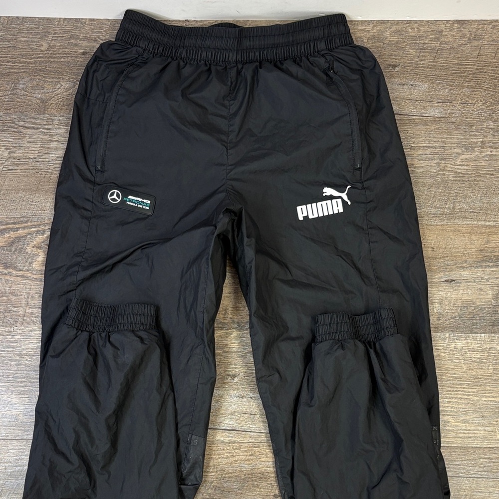 Puma x Mercedes AMG Petronas Black Windbreaker Track Pants – Size Small